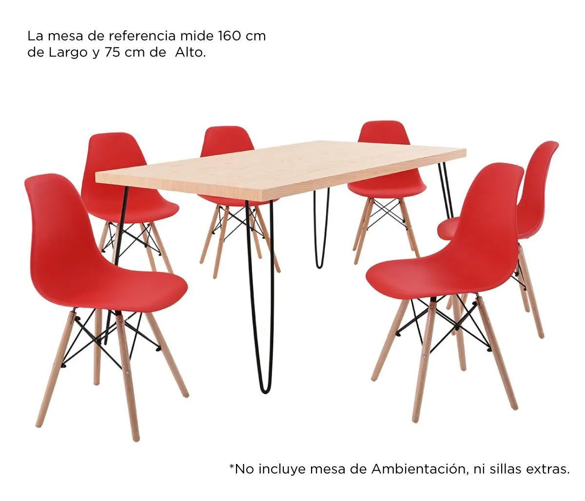 Silla réplica Eames - Rojo