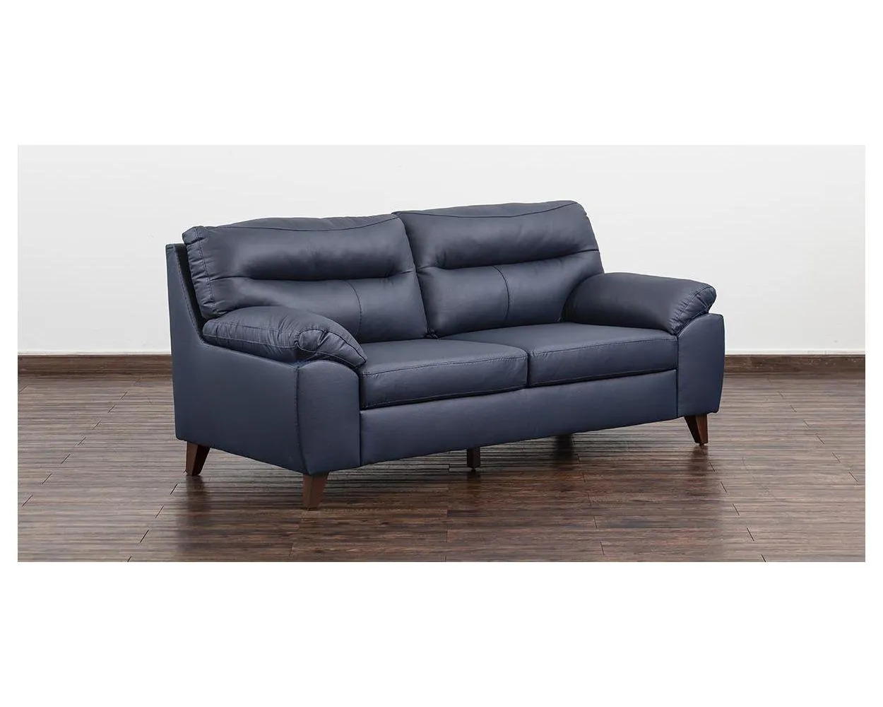 Sofá 3 Plazas Piel Match Bolton Azul