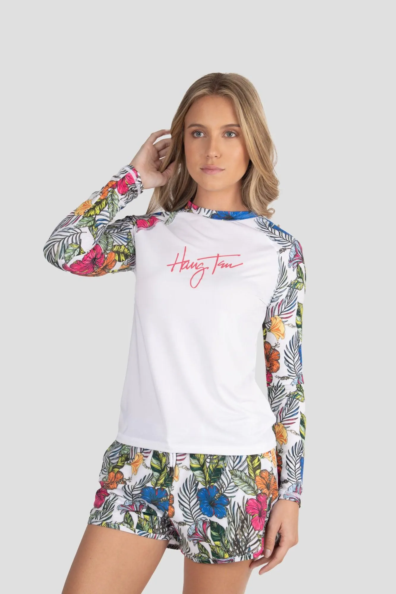 Rashguard con mangas estampadas