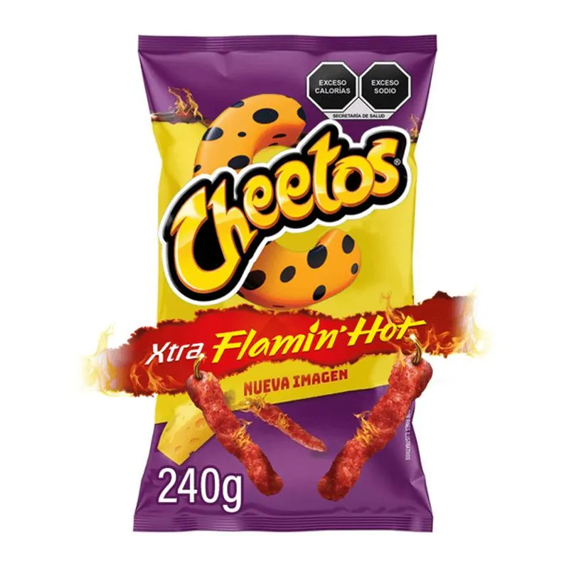 Botana de queso Cheetos Xtra Flamin Hot 240 g