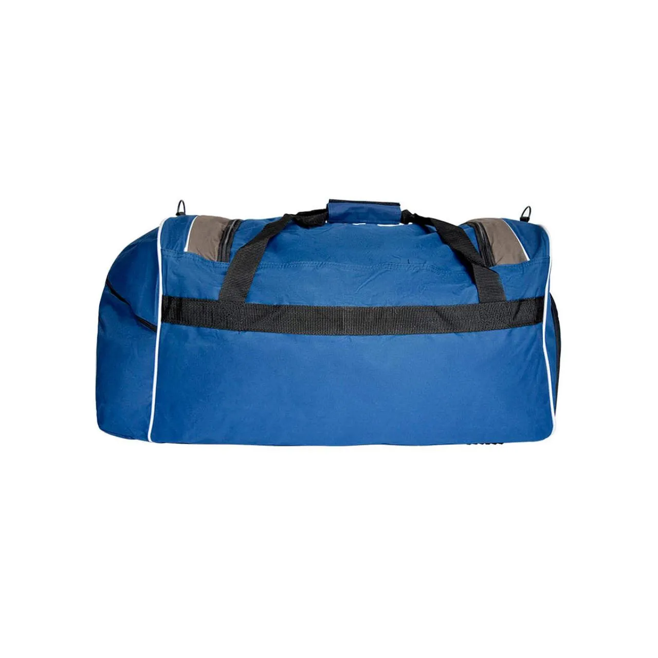 Maleta deportiva/viaje, 100% poliéster, 65 L, azul/gris
