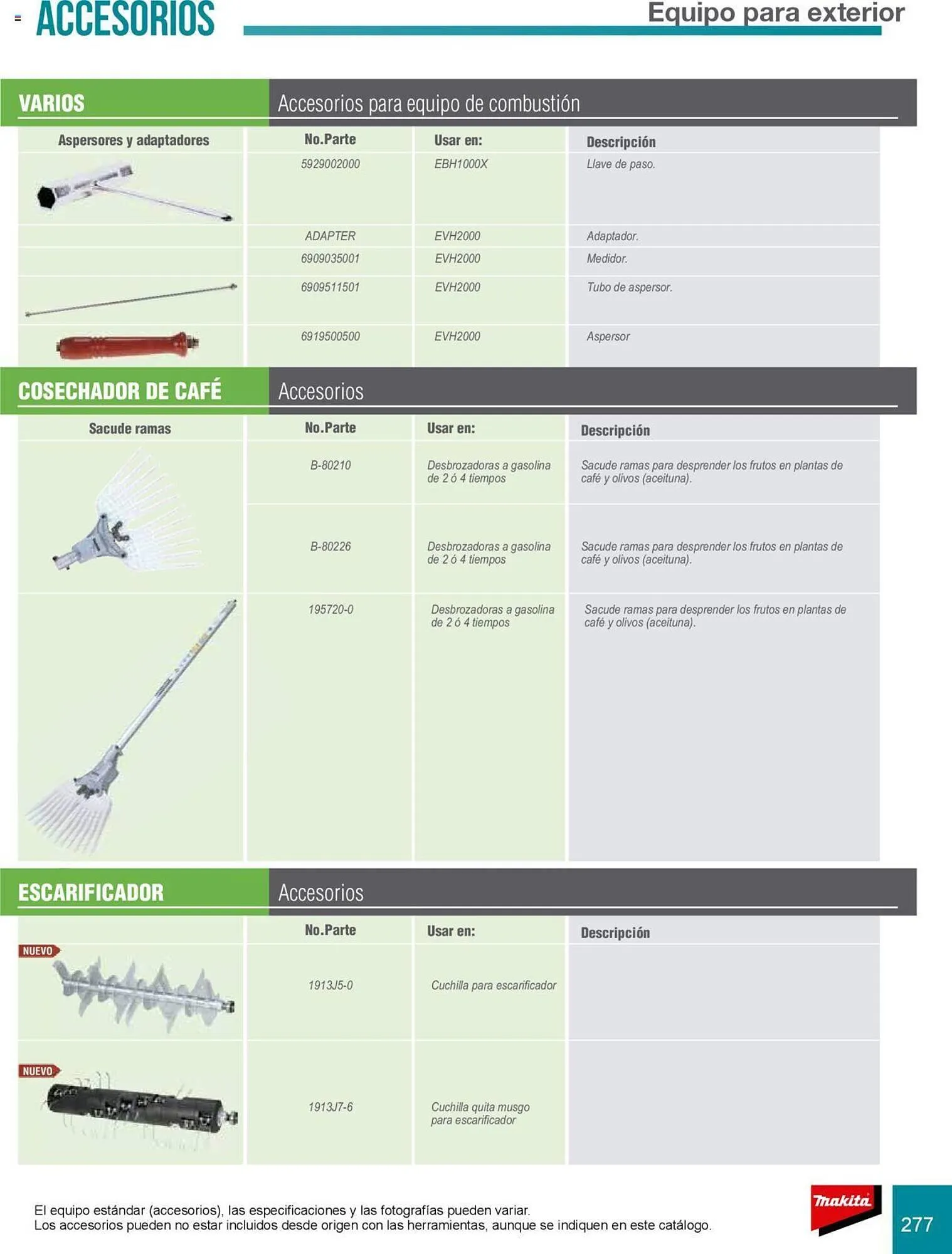 Catálogo de Catálogo Makita 8 de julio al 31 de diciembre 2025 - Pagina 277
