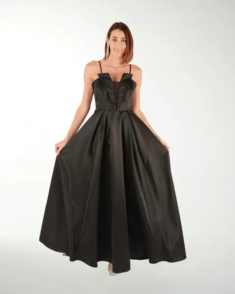 VESTIDO CL LISO CON SOLAPA EN EL ESCOTE