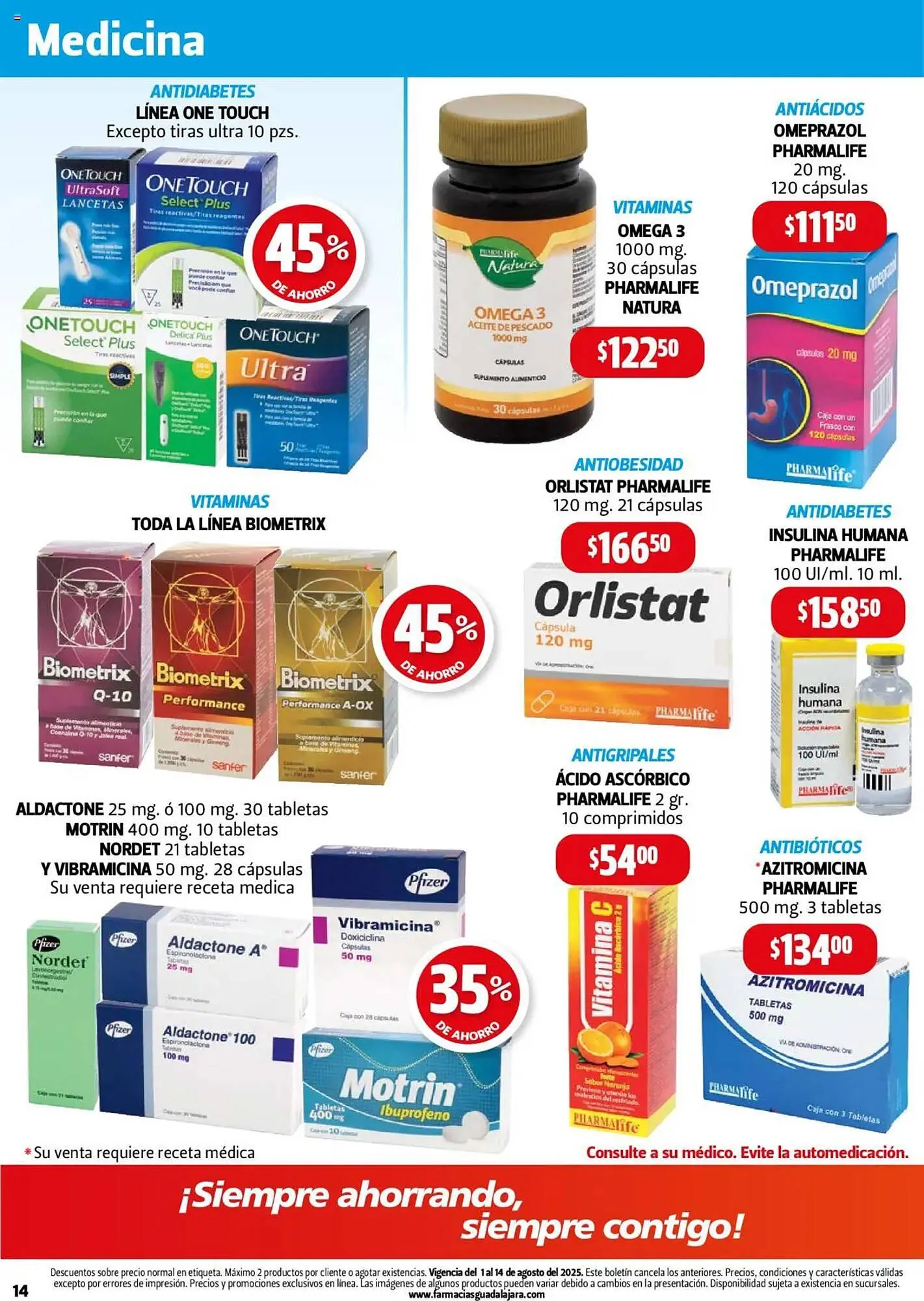 Catálogo de Catálogo Farmacias Guadalajara 1 de agosto al 15 de agosto 2025 - Pagina 14