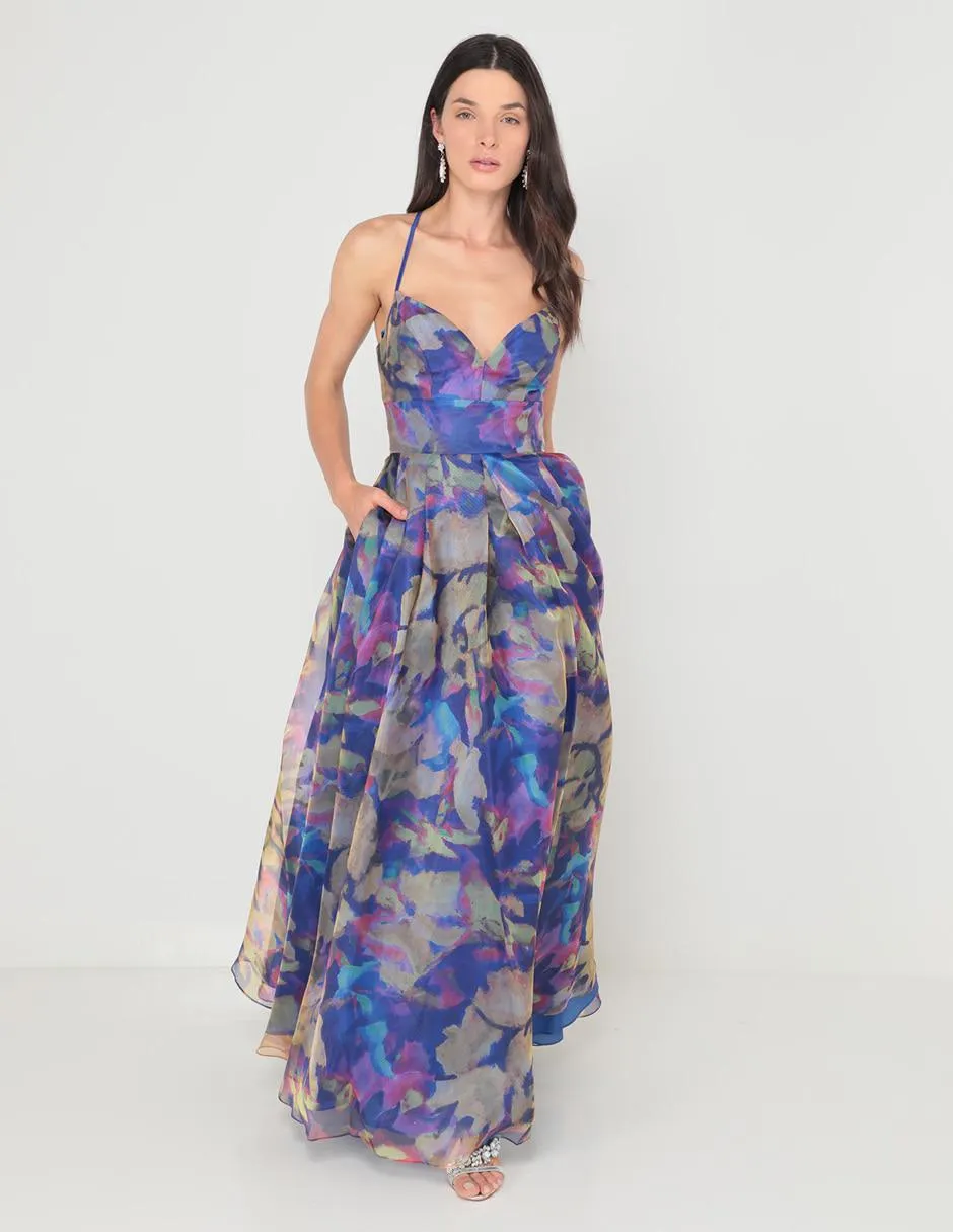 Vestido maxi de fiesta Rue de la Paix espalda cruzada