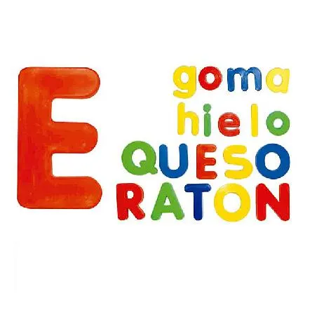 Letras vocales minúsculas con 100 piezas