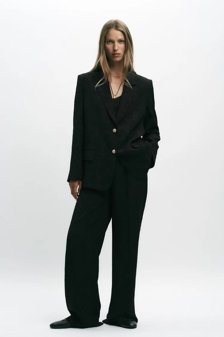 BLAZER OVERSIZE JACQUARD HOMBRERAS