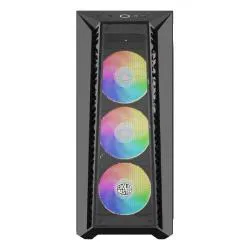 Gabinete Cooler Master MasterBox 520 ARGB con Ventana, Midi-Tower, ATX/EATX/Micro ATX/Mini-ITX, USB 3.2, sin Fuente, 3 Ventiladores ARGB Instalados, Negro
