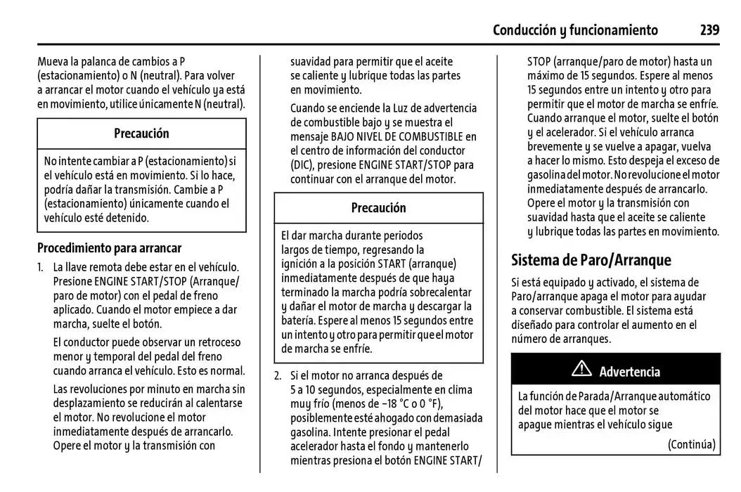 Catálogo de Cheyenne 2025 Manual del propietario 22 de enero al 31 de diciembre 2025 - Pagina 240