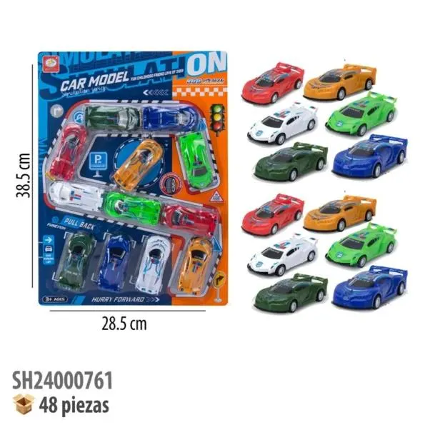 CARROS 12 PIEZAS FRICCION