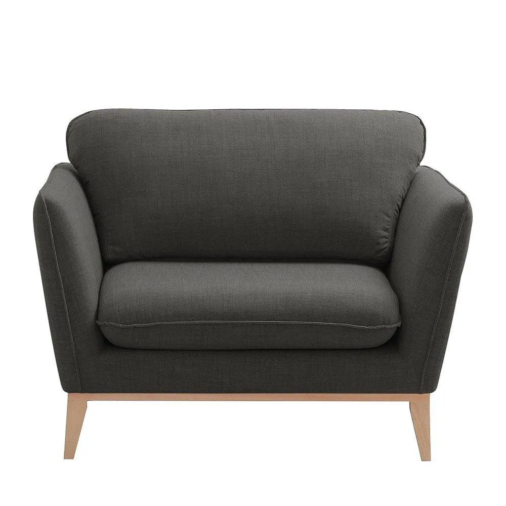 Lagun - Sillón estilo minimalista tela color gris oscuro