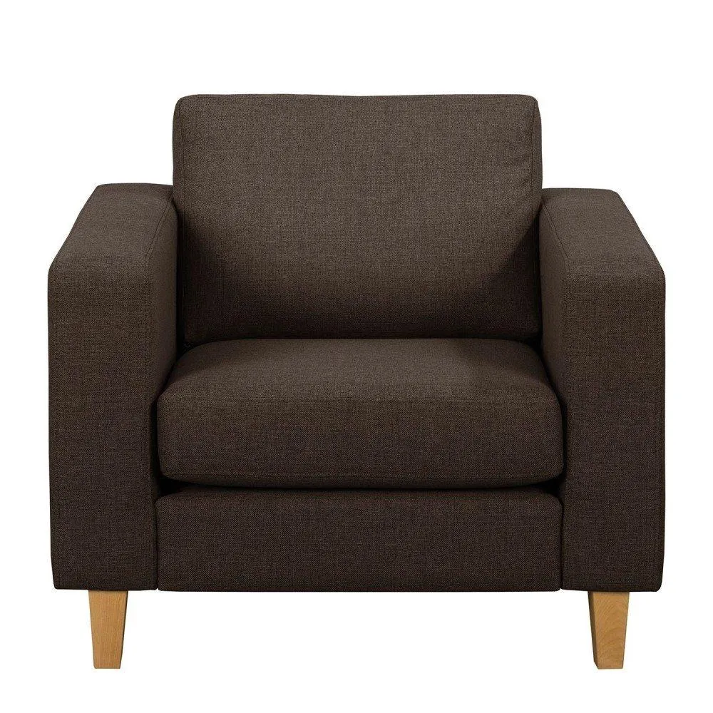 Garen - Sillón estilo moderno tela color café