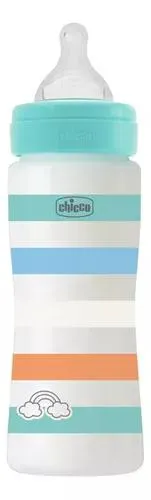 Chicco Biberón Anticólico Well Being 330 Ml Verde