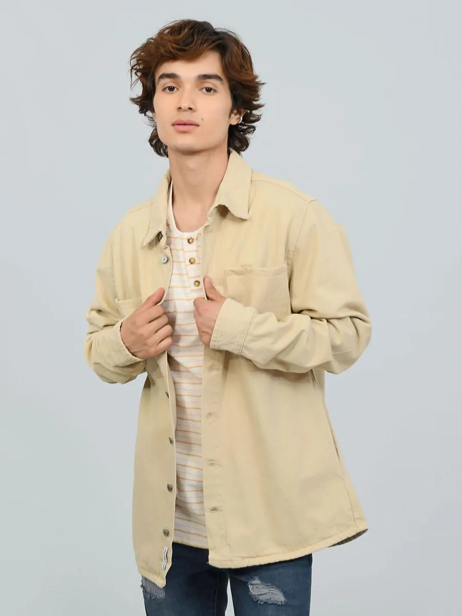 Sobrecamisa Denim Hueso