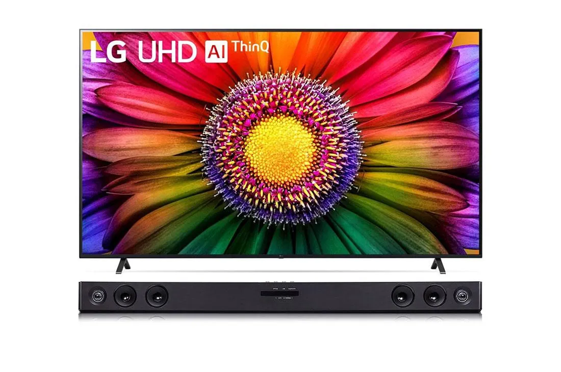 Pantalla LG UHD AI ThinQ UR8750 86'' 4K SMART TV + LG Sound Bar SK1D