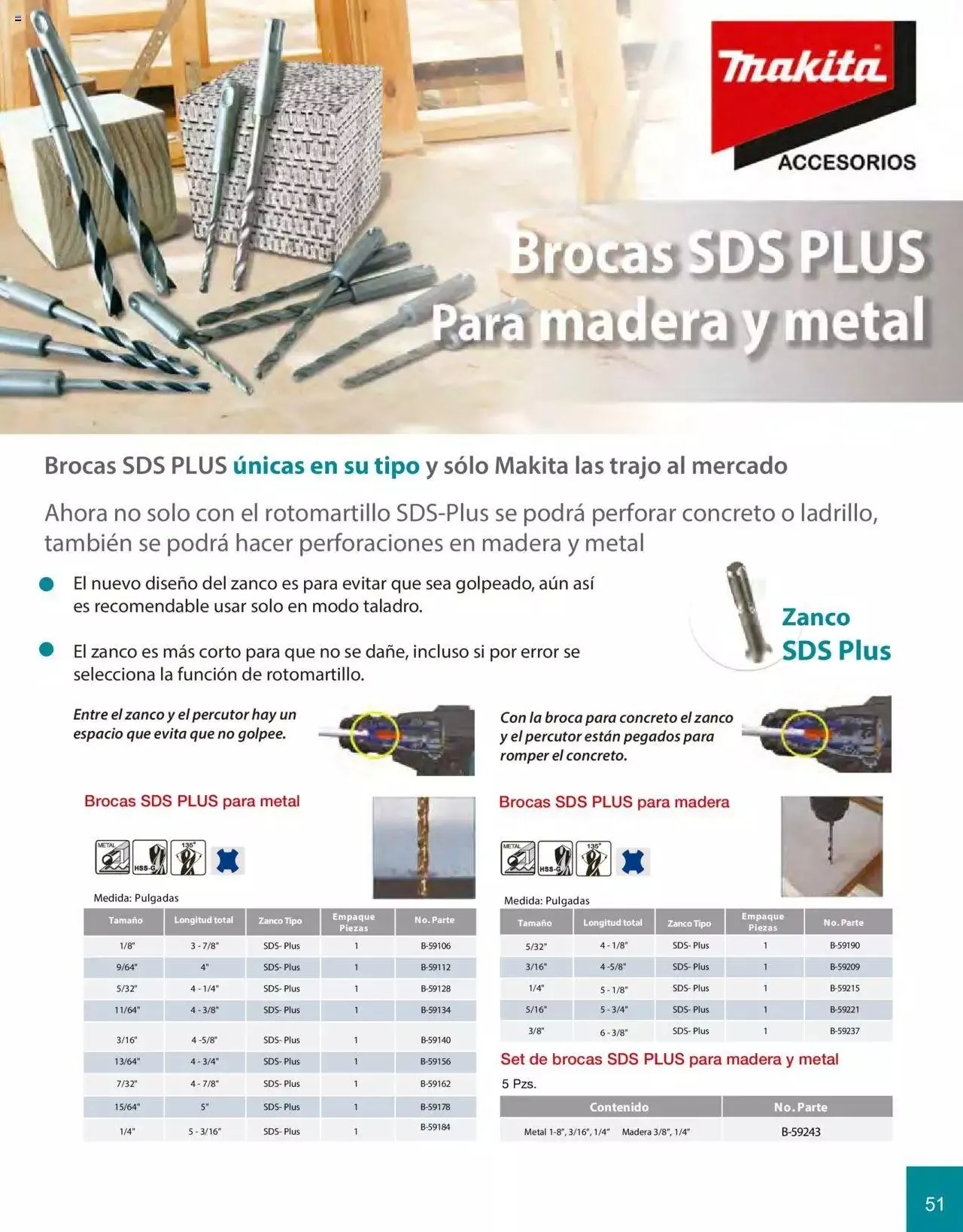 Catálogo de Makita Ofertas Accesorios 5 de septiembre al 31 de diciembre 2023 - Pagina 51