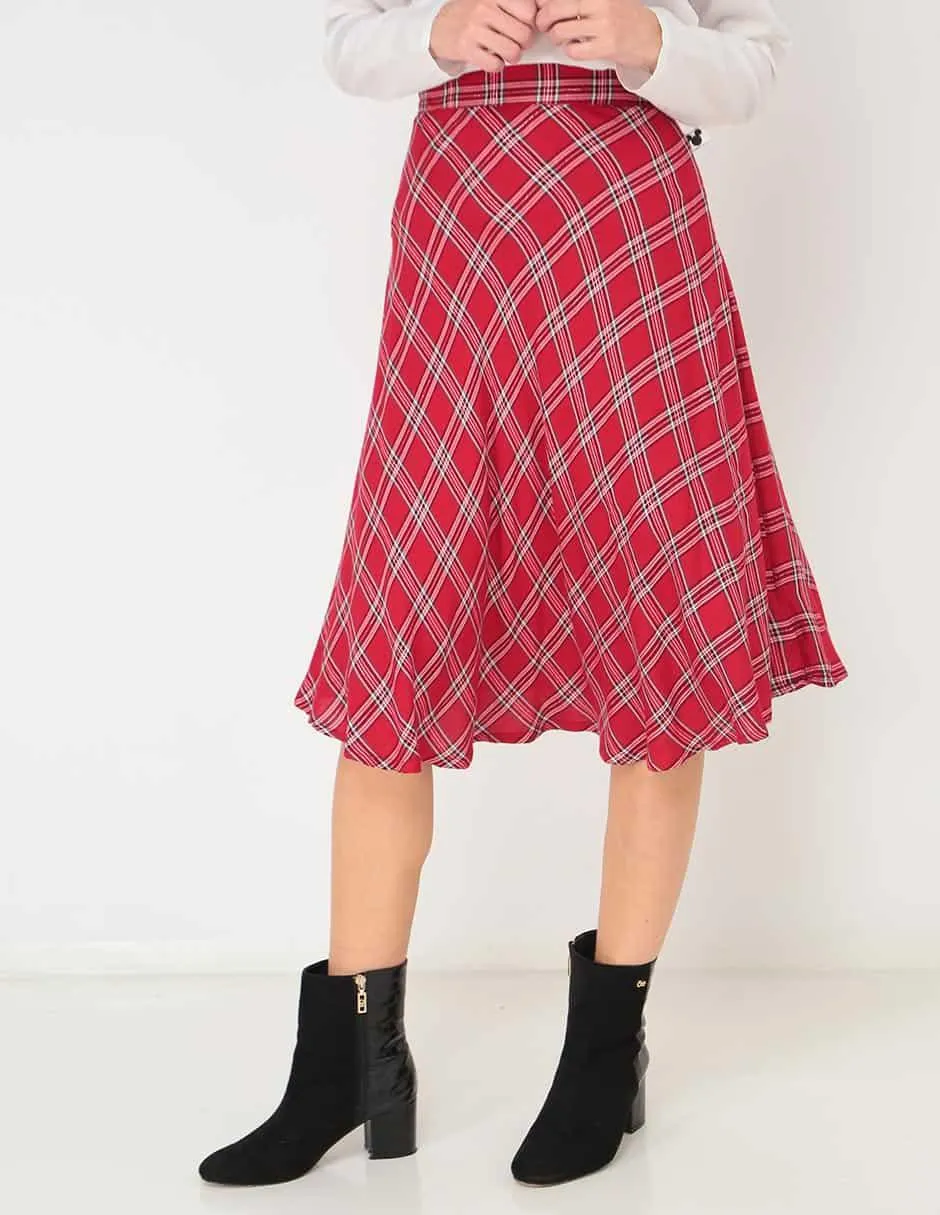 Falda midi Dsney DTR cintura alta