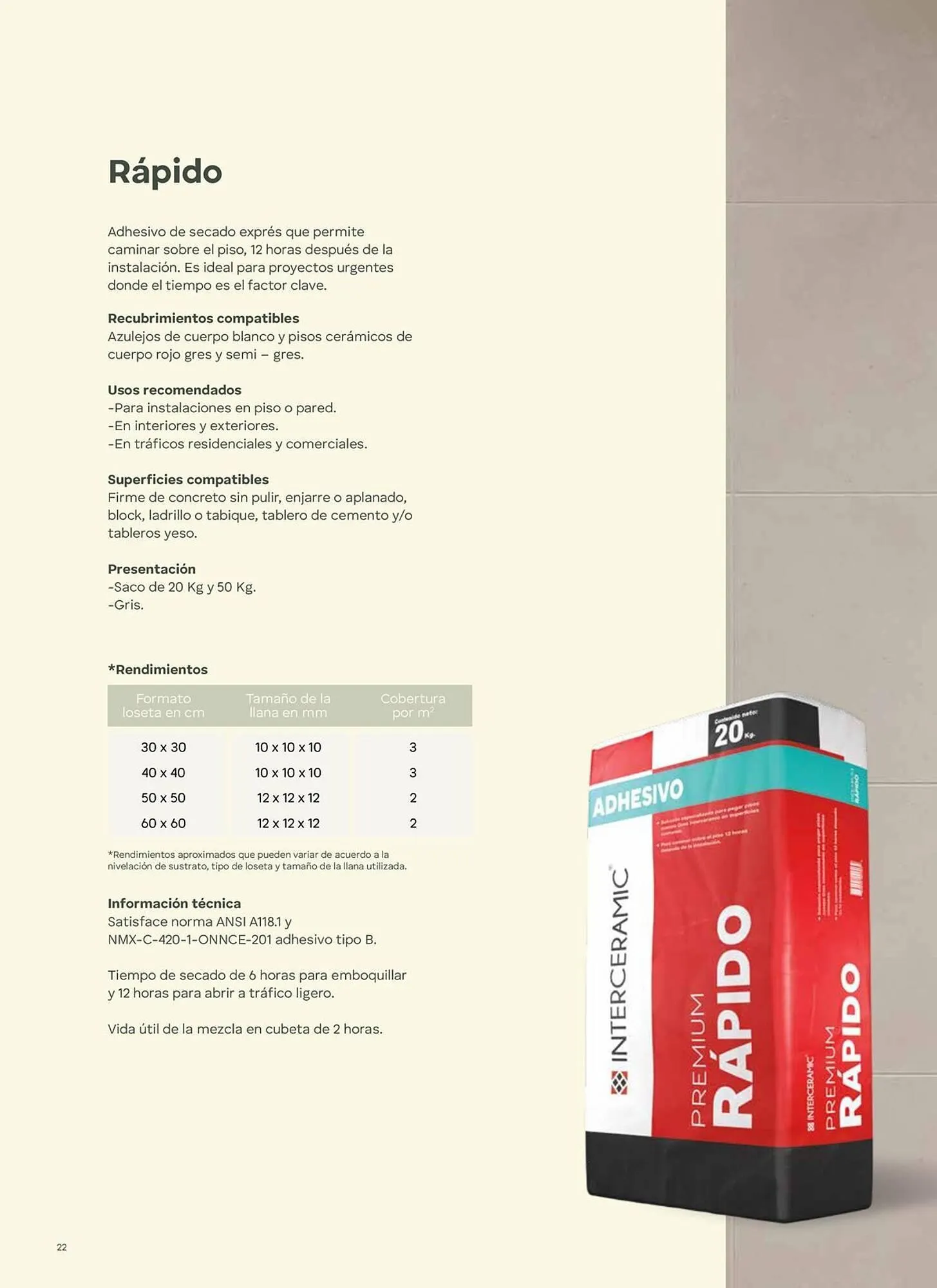 Catálogo de Catálogo Interceramic 3 de octubre al 3 de octubre 2026 - Pagina 22