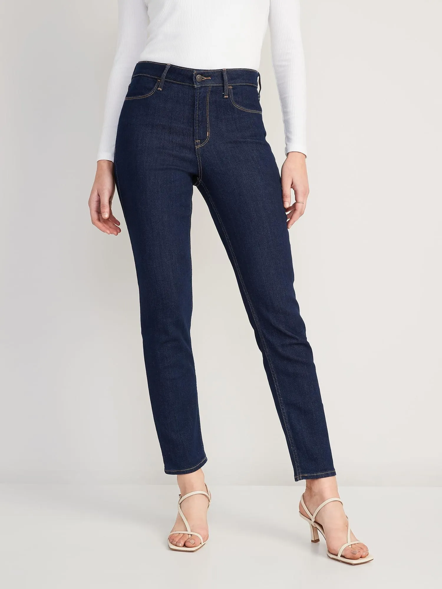 Jeans Old Navy High-Waisted Wow Slim Straight para Mujer