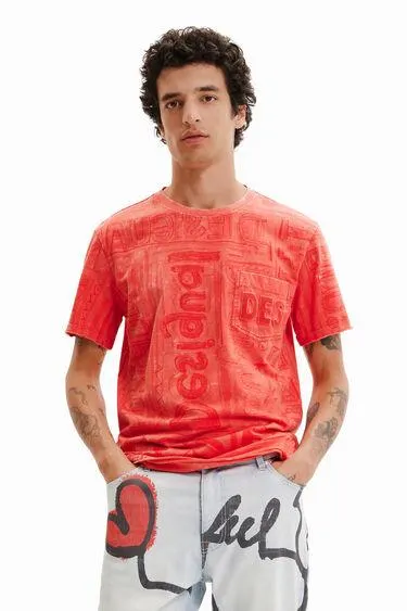 Camiseta logos tejido lavado