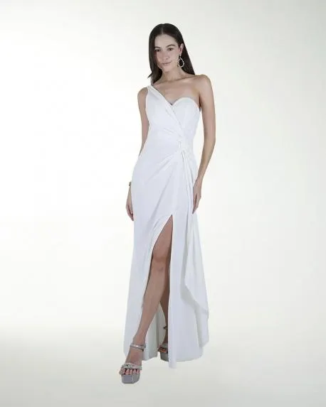 VESTIDO CL BLANCO DE UN HOMBRO