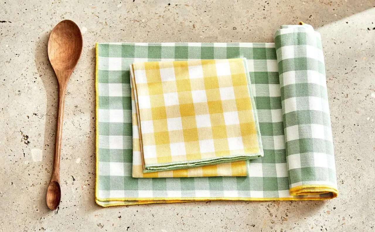 PAÑO ALGODÓN ESTAMPADO CUADROS (PACK DE 2)