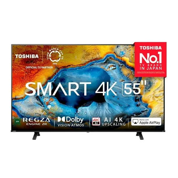 Toshiba Pantalla de 55" 55C350NM 4K Ultra HD Smart LED Fire TV | REGZA Engine ZR | Dolby Vision Atmos | Game Mode | AI Super 4K Upscaling