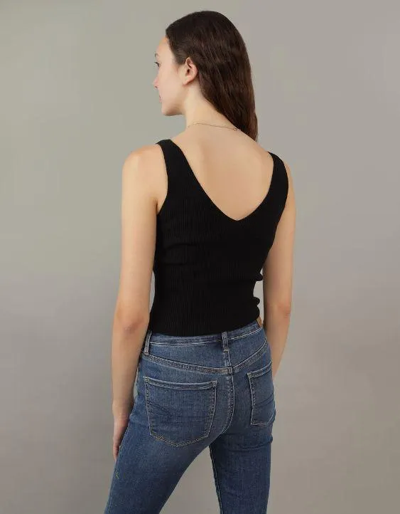 AE Top sin Mangas Tejido en Punto Elástico