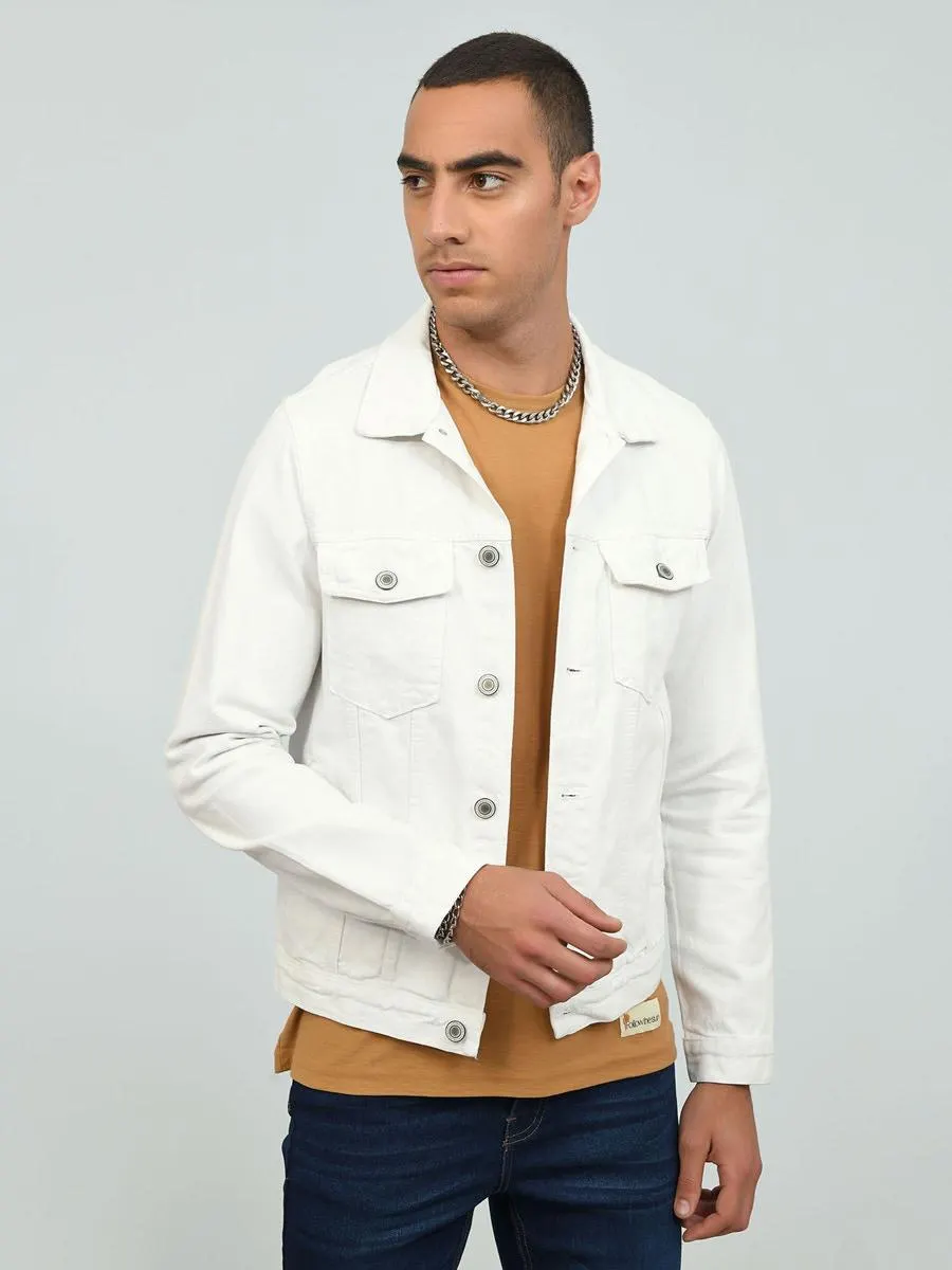 Chamarra Denim Blanco