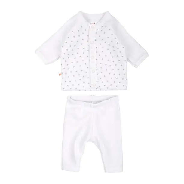 Conjunto Baby Creysi Unisex 0 Meses Estampado Estrellitas Blanco 2 Pzas