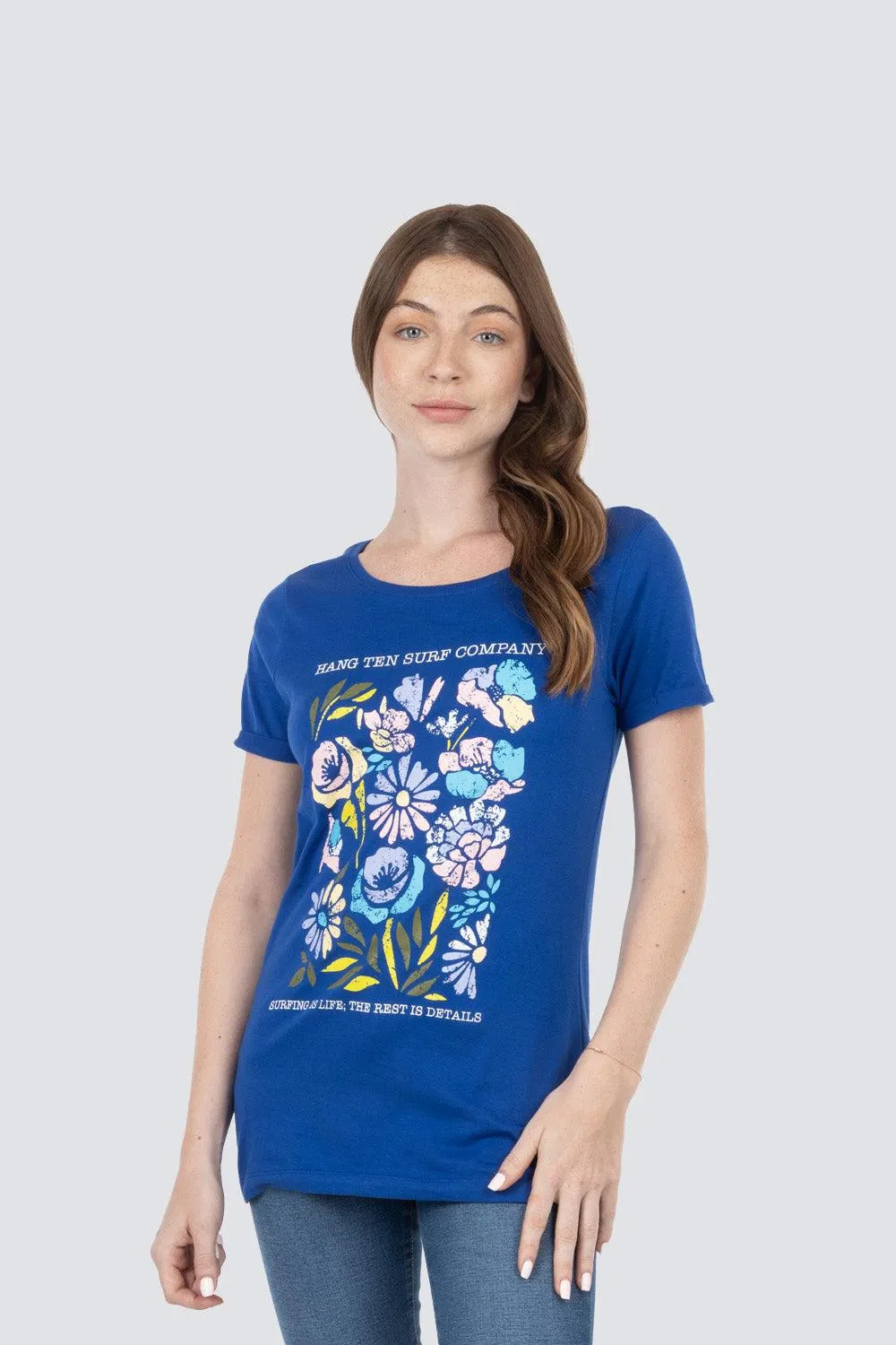 Playera con estampado flores