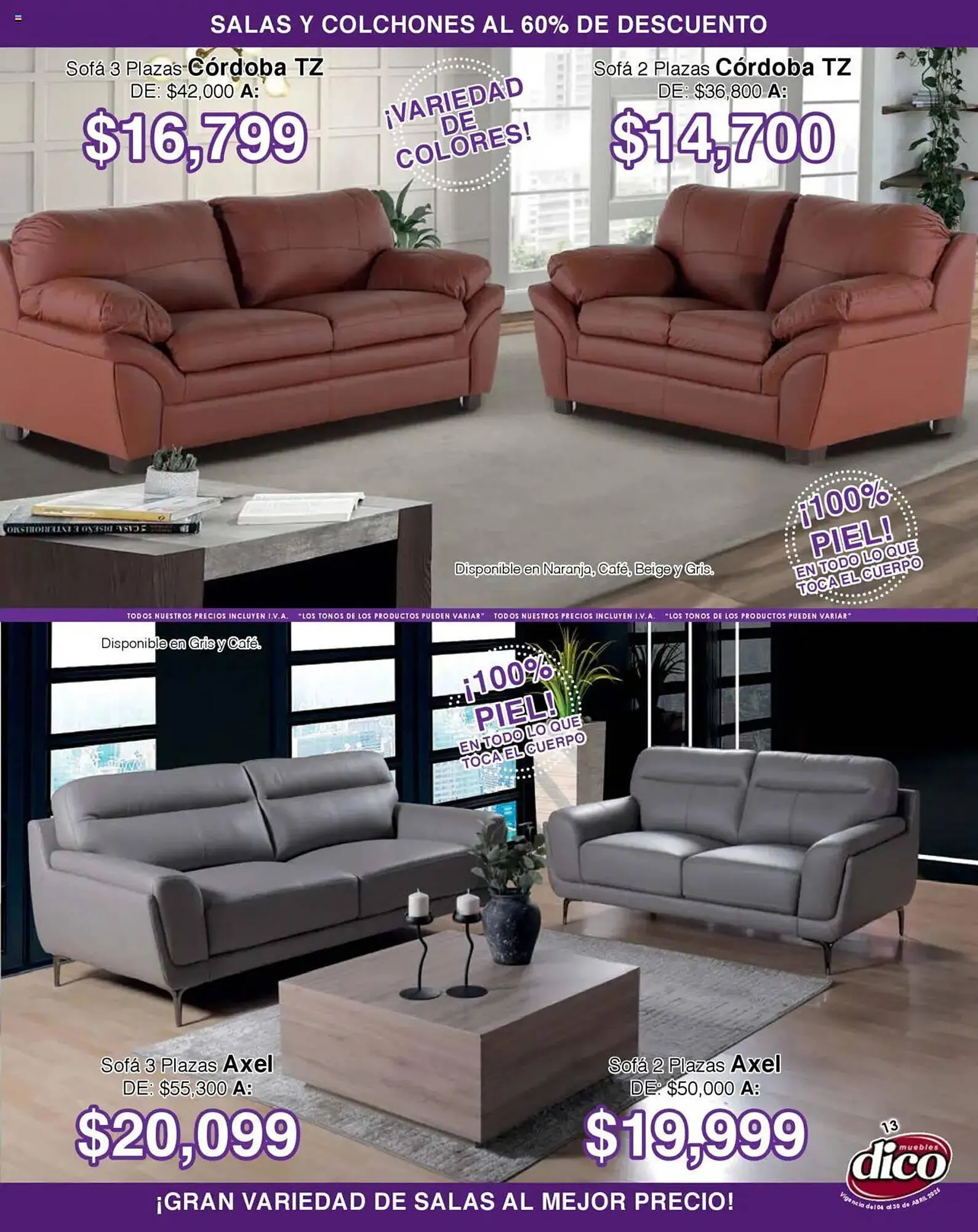 Catálogo de Catálogo Muebles Dico 4 de abril al 30 de abril 2025 - Pagina 13