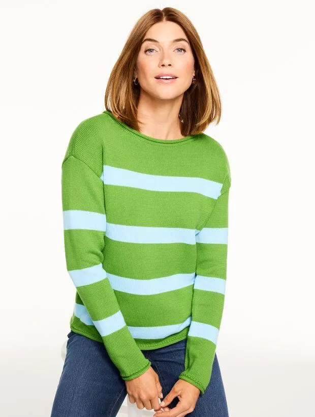 Roll Neck Sweater - Stripe