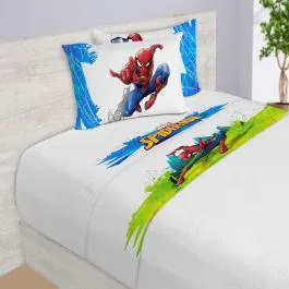 SET DE SABANAS INDIVIDUAL SPIDERMAN ATAQUE