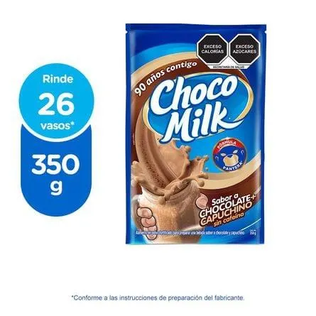 Chocolate en Polvo Choco Milk Sabor Chocolate + Capuchino 350 g