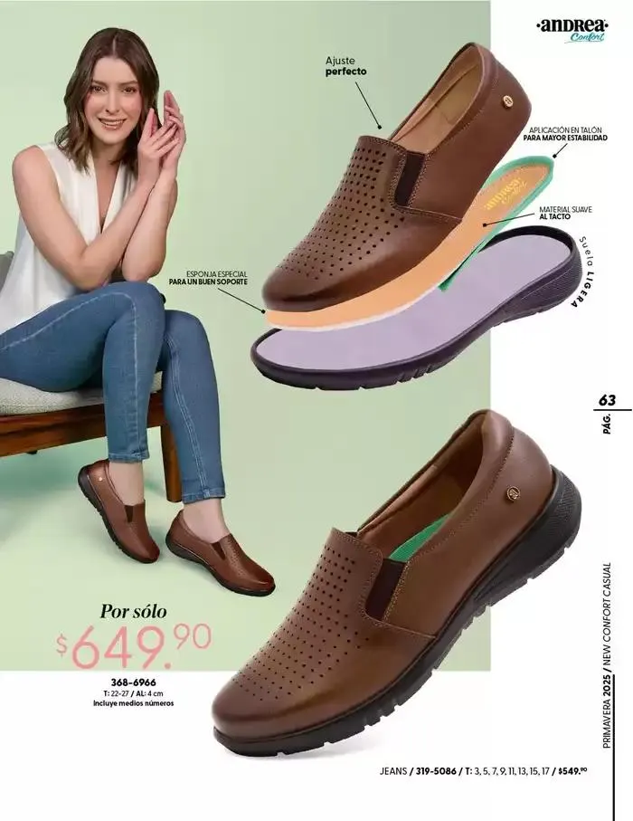 Catálogo de ANDREA | CALZADO CONFORT 26 de enero al 24 de mayo 2025 - Pagina 63