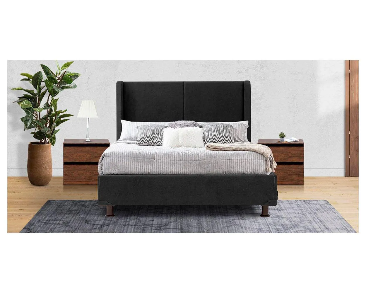 Cama Matrimonial Milan Negro