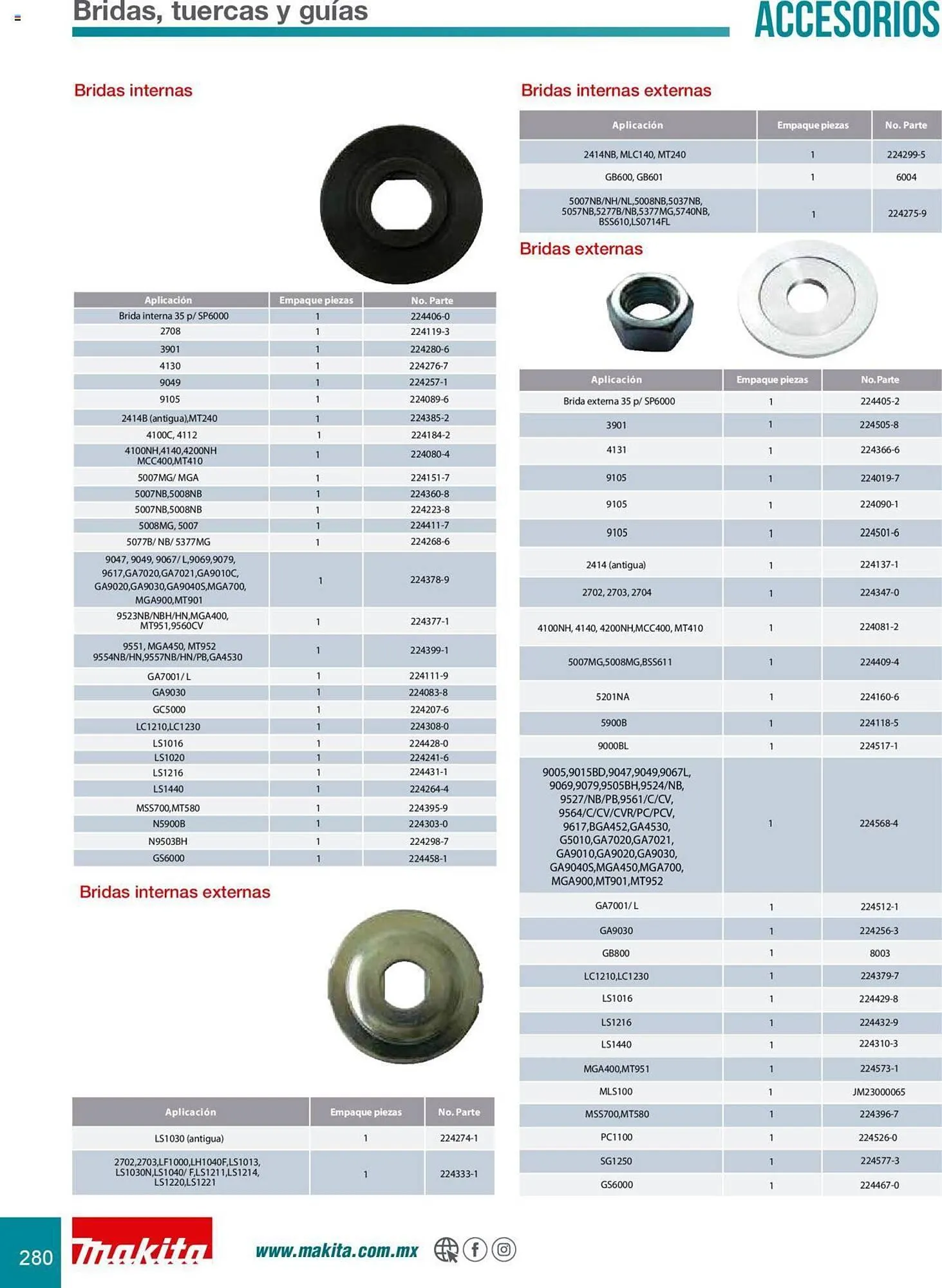 Catálogo de Catálogo Makita 8 de julio al 31 de diciembre 2025 - Pagina 280