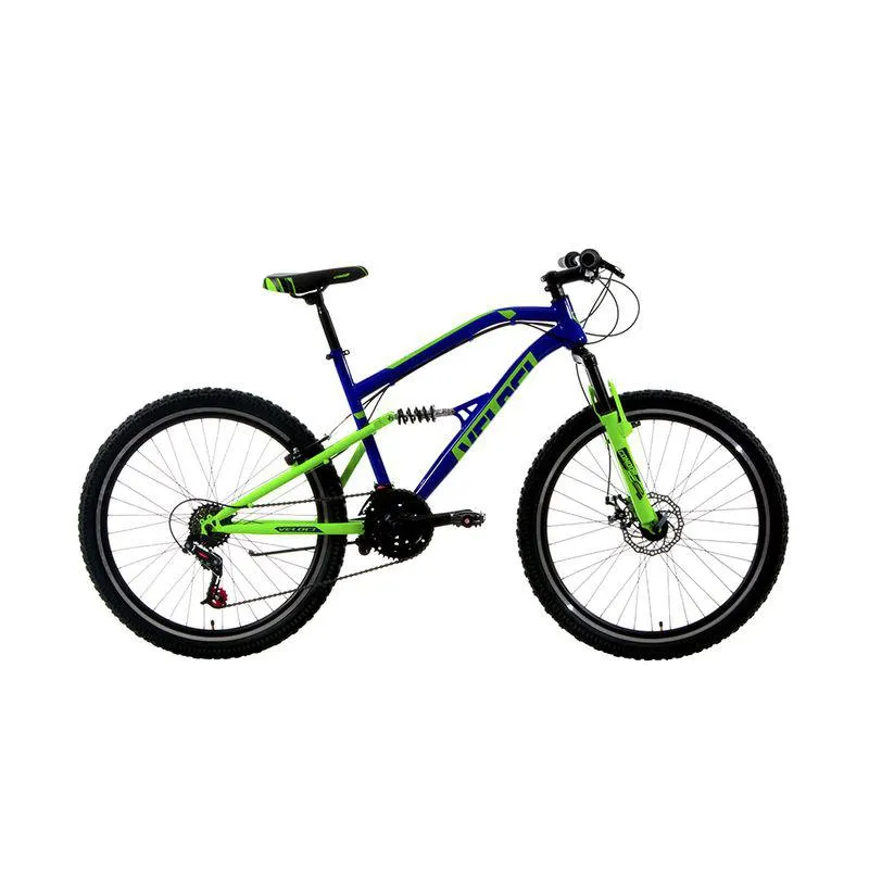 Bicicleta Veloci Naukas Pro FD Rodado 26 Azul De Montaña