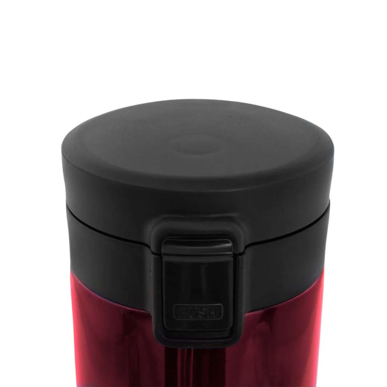 Termo acero inox, 500 ml, rojo intenso con negro