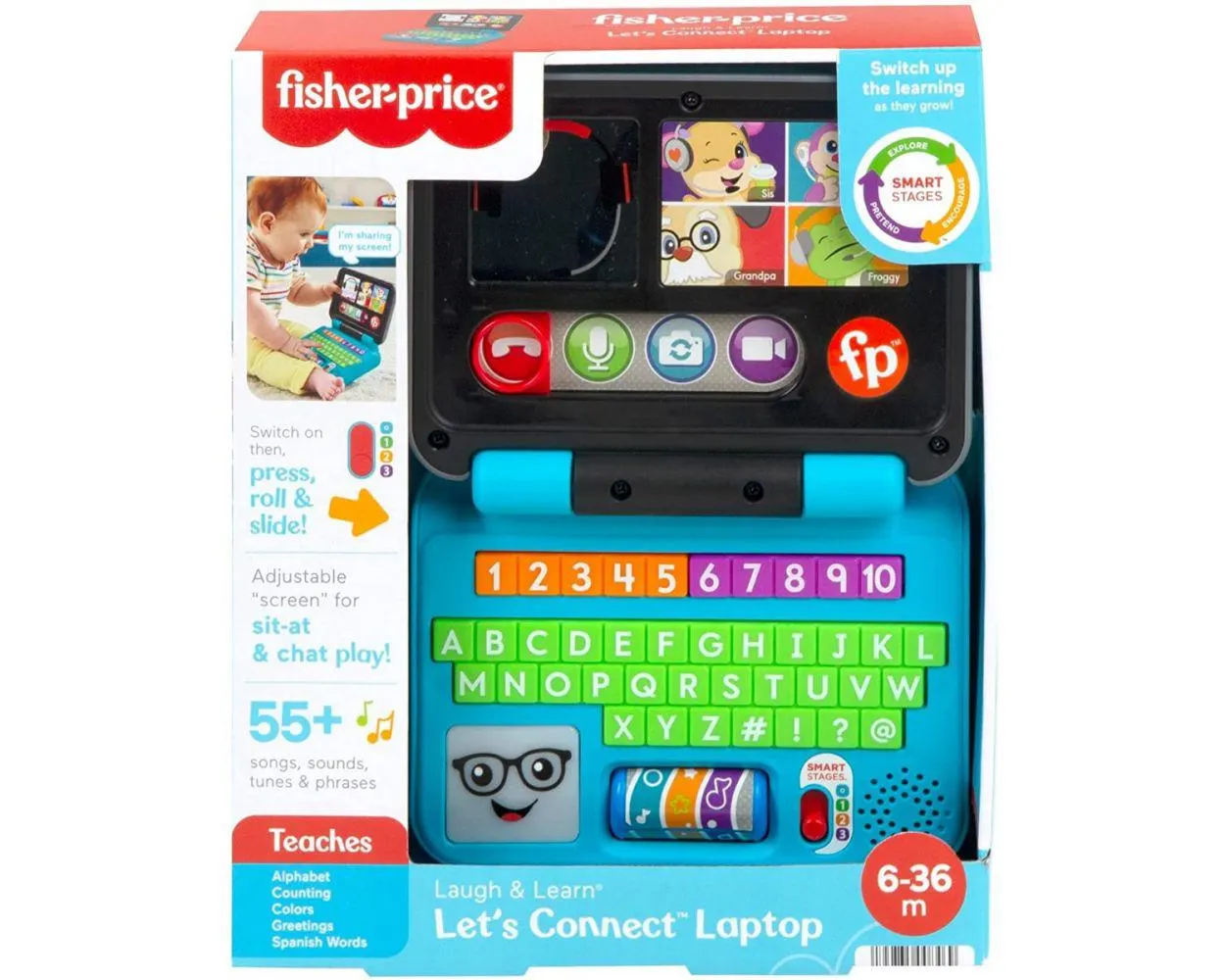 Fisher-Price Ríe y Aprende Mi Primer Laptop De Aprendizaje