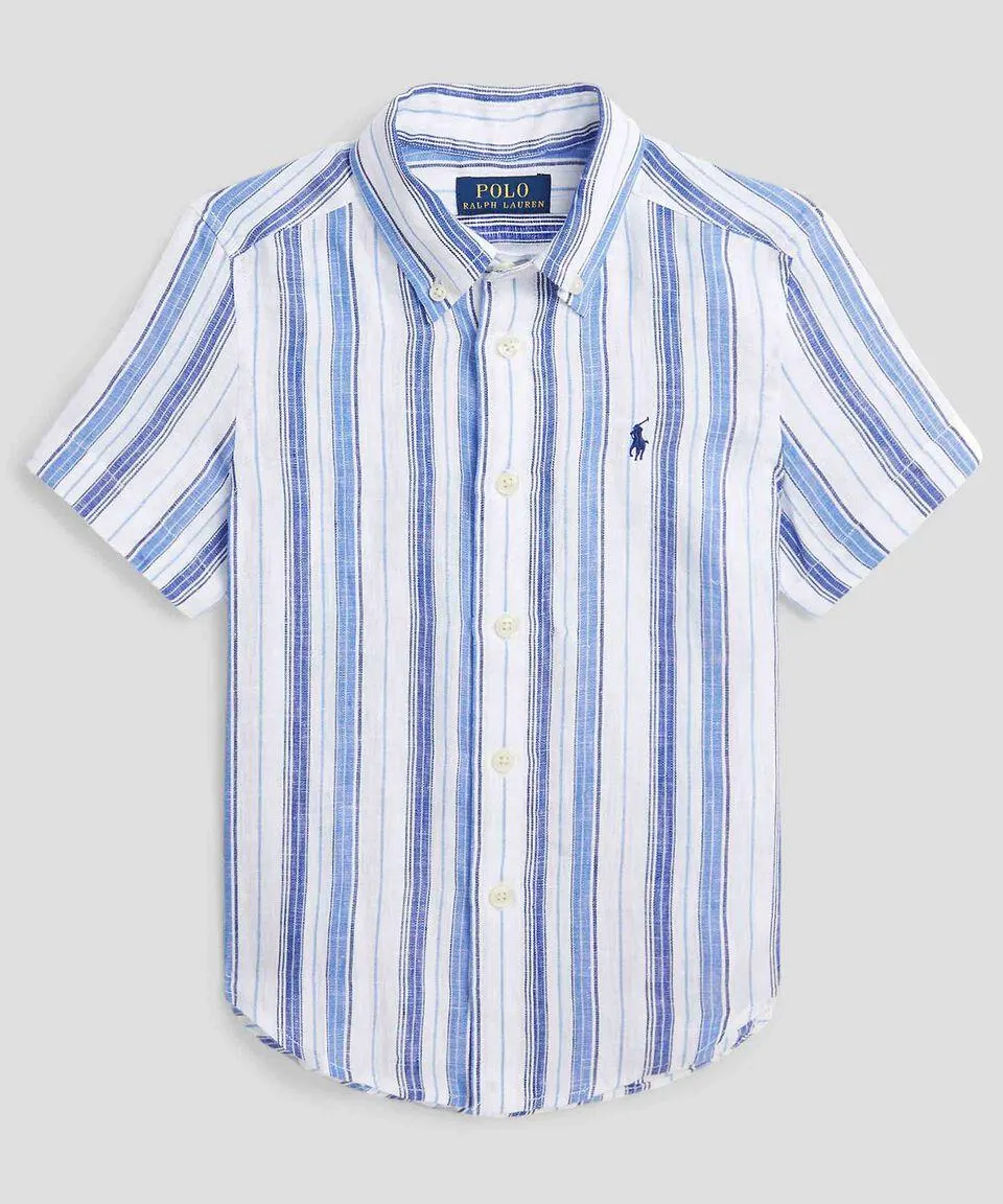 Camisa a rayas manga corta Niño