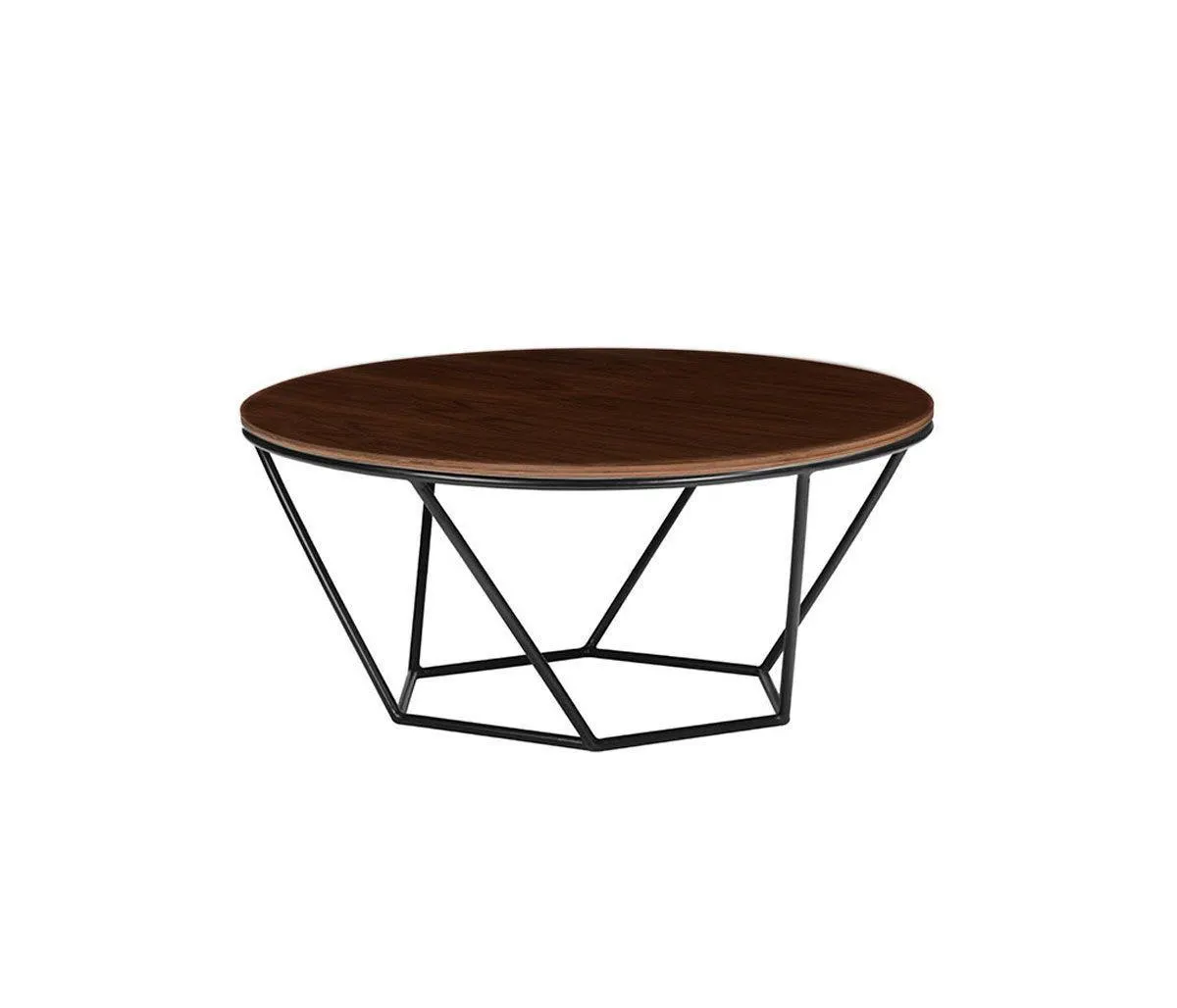 Mesa de centro Hexa 110cm nogal - Negro