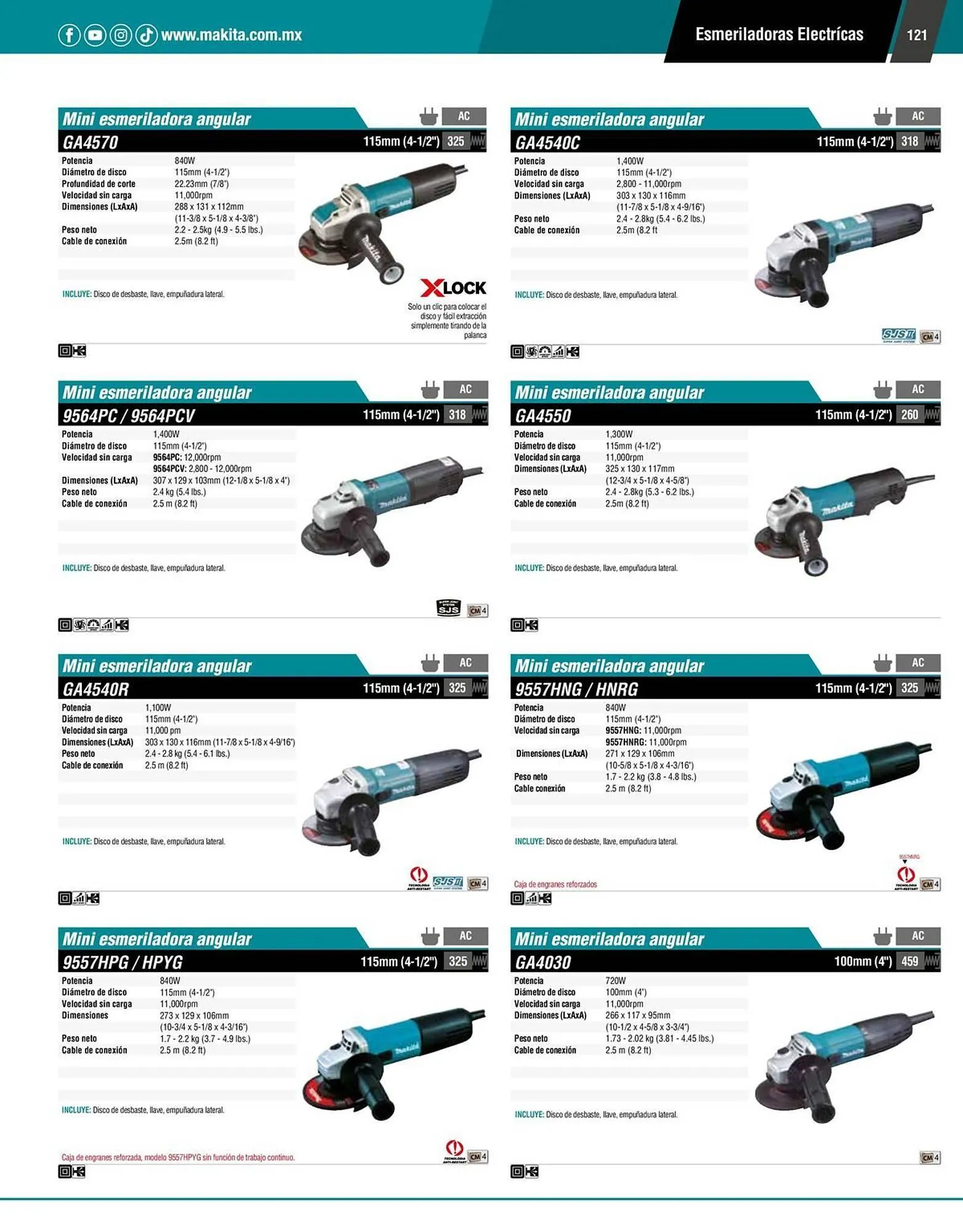 Catálogo de Catálogo Makita 12 de enero al 31 de diciembre 2026 - Pagina 121