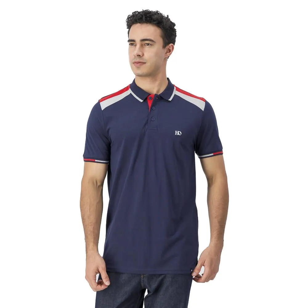 Playera Tipo Polo Hummo Hombre Detalle En Hombros