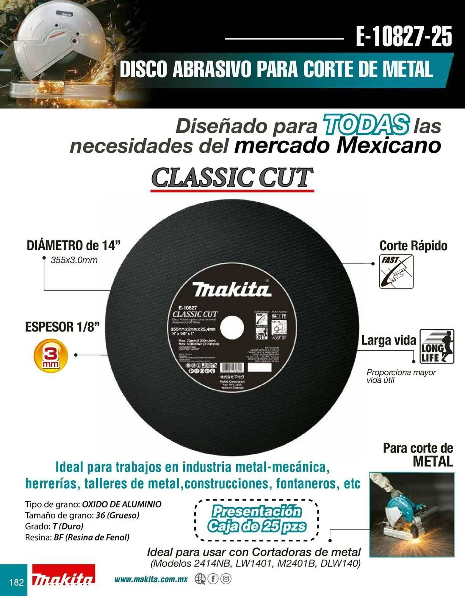 Catálogo de Catálogo Makita 8 de julio al 31 de diciembre 2025 - Pagina 182