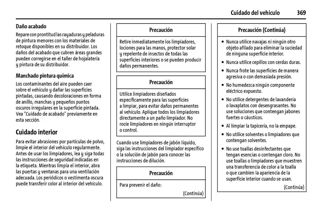 Catálogo de Chevrolet Corvette Stingray Manual del propietario 22 de enero al 31 de diciembre 2025 - Pagina 370