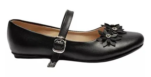 Balerinas Para Niñas Zapatos Casual Katia Negro Fareli