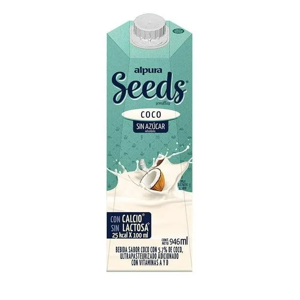 Bebida Alpura seeds sabor coco 946 ml