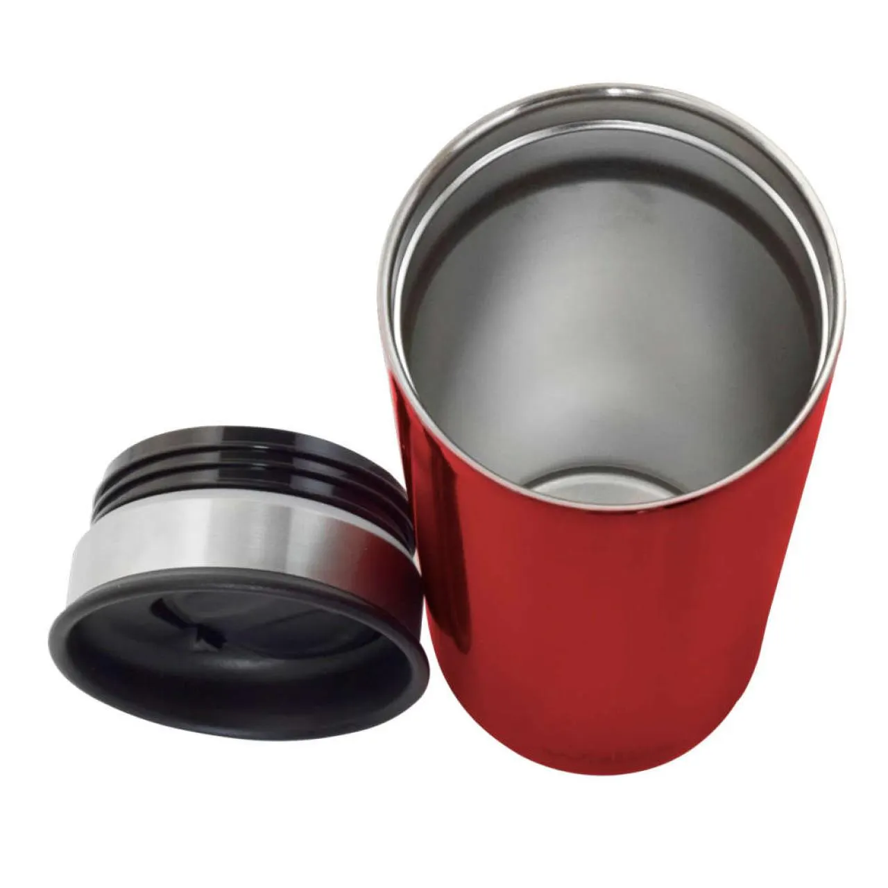 Termo acero inox, 500 ml, rojo metálico